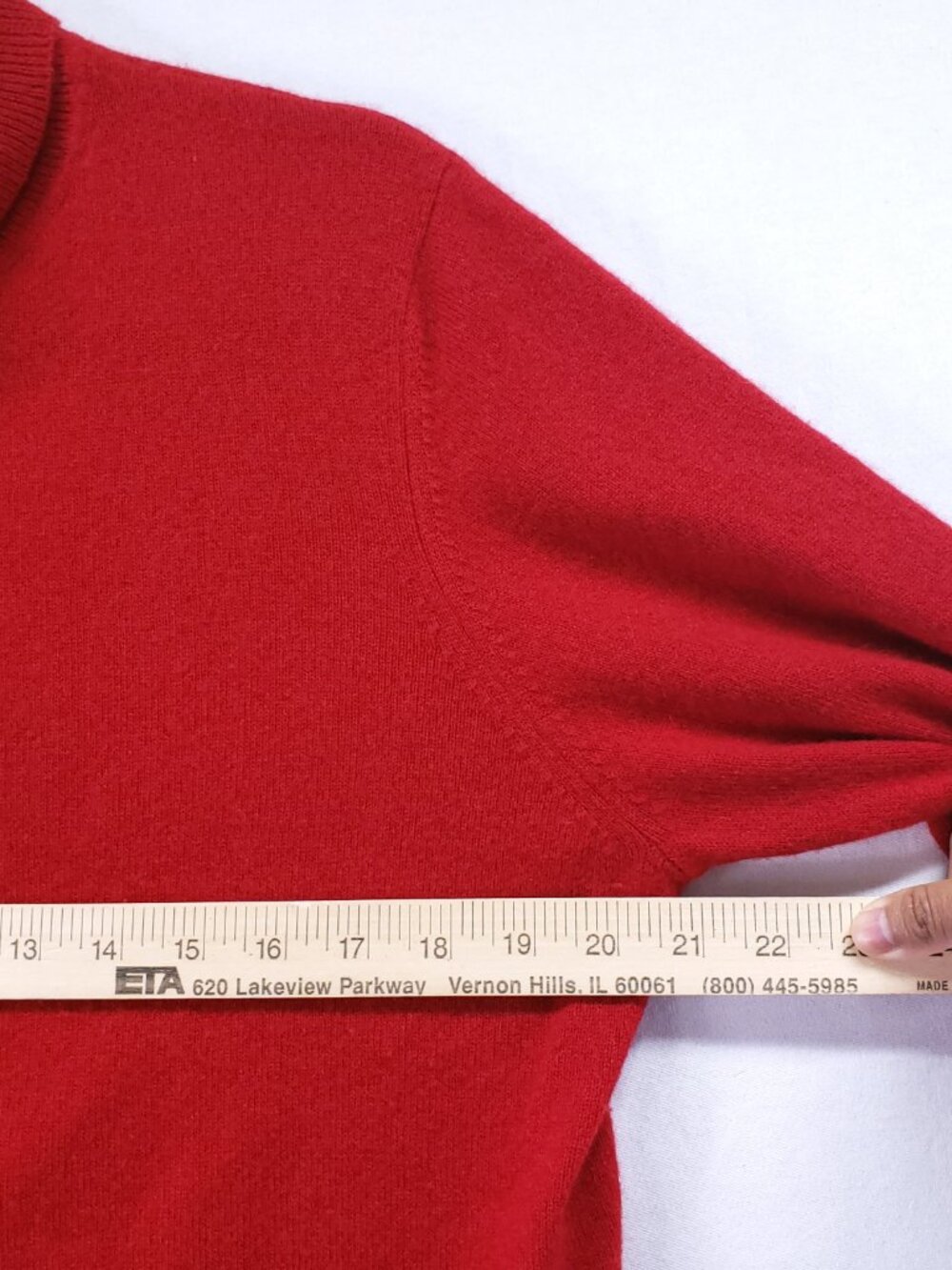 Charter Club 2 Ply 100% Cashmere Sweater Size XL Pullover Turtleneck Red Preppy - Picture 4 of 12